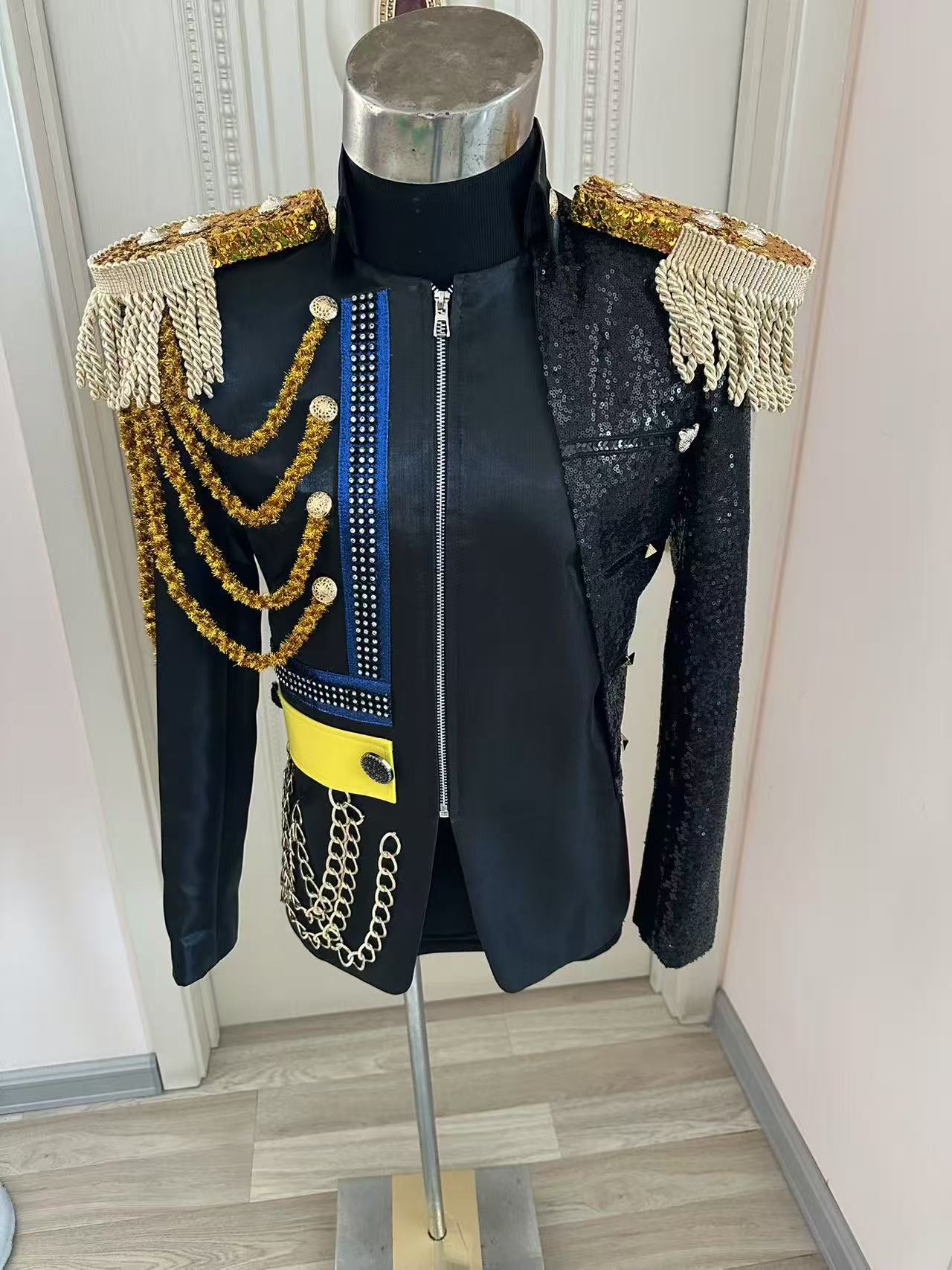Men'S Formal Wear In Wedding - Novos homens borla jaqueta real festa