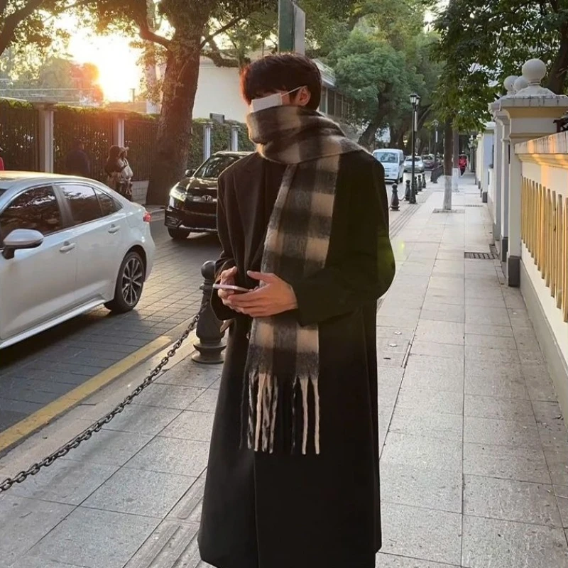 Korean Men Formal Wear - Sobretudo de lã masculino de inspiração