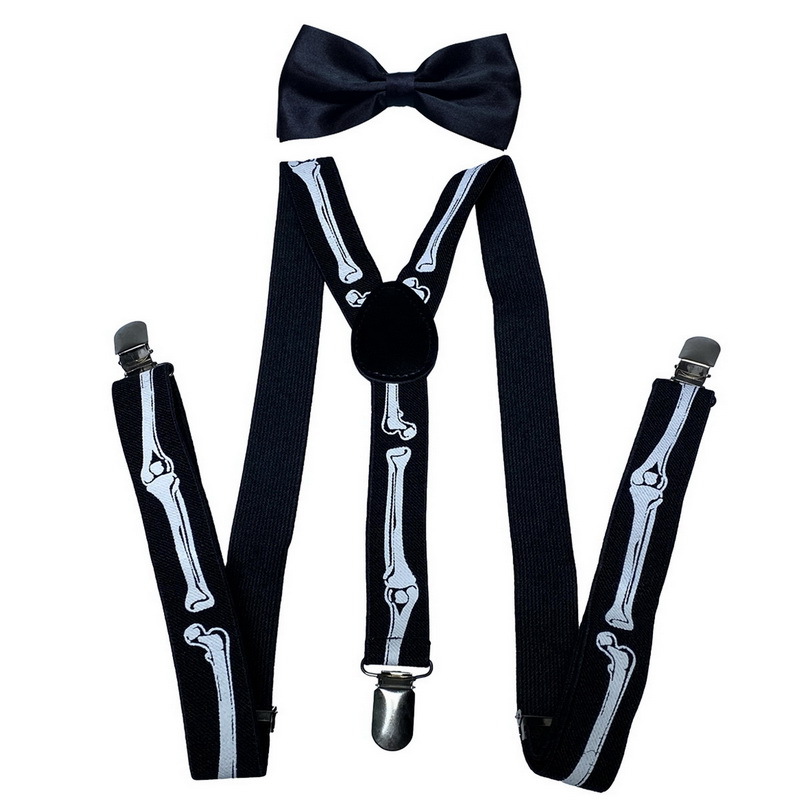 Tie Bar Clip - Suspensórios elásticos ajustáveis para homens e
