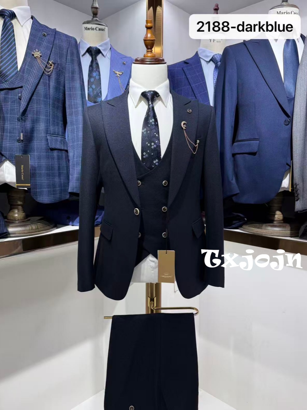 Men Formal Wear Blue - Conjunto de Terno Formal Masculino Azul