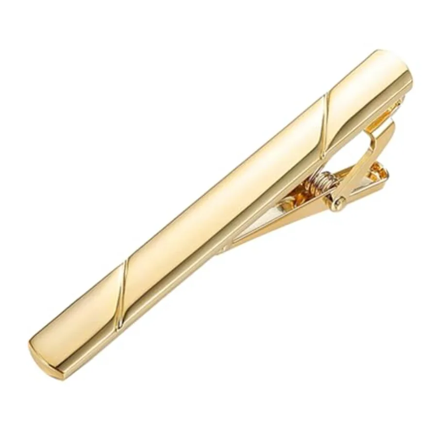 Tie Bar Clip - Prendedores de Gravata Masculinos em Aço