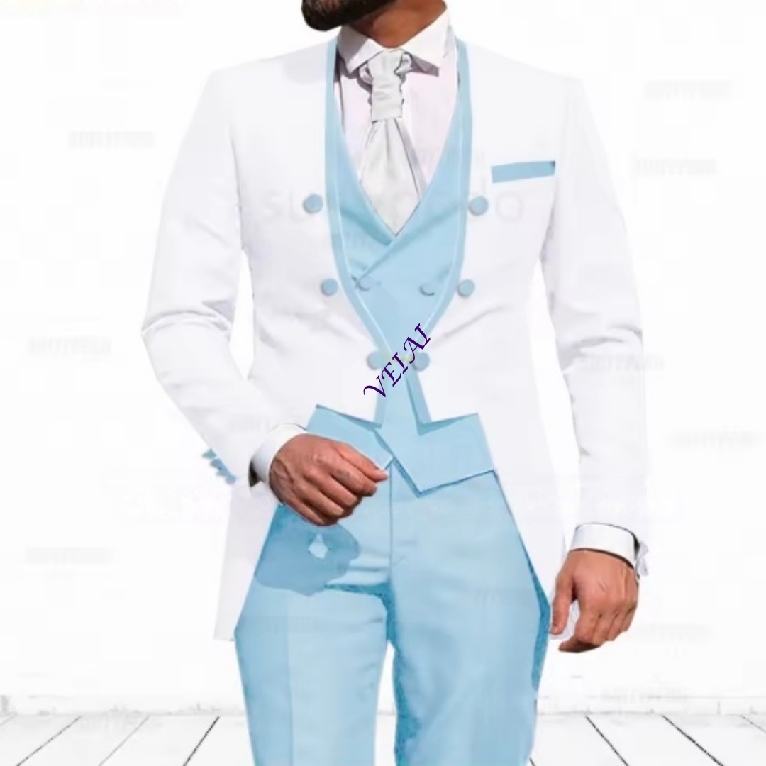 Terno Azul Celeste Personaliza - Men Formal Wear Blue avaliação e preço