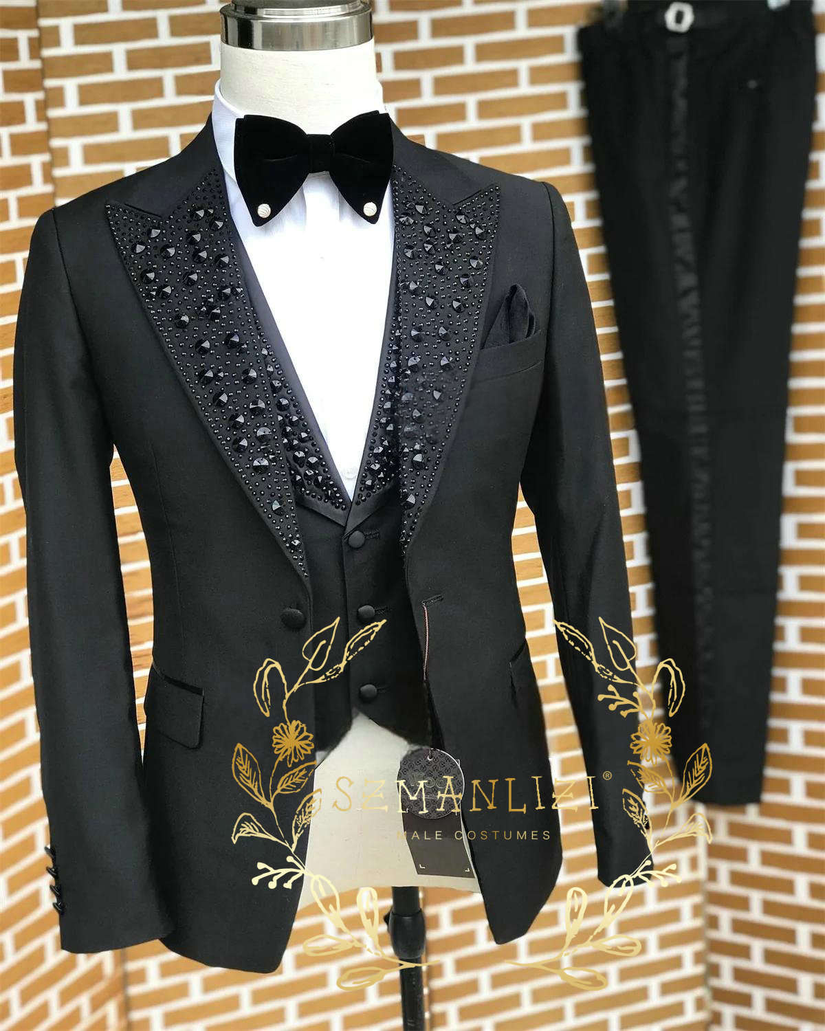 Preto masculino ternos de luxo - Men'S Formal Wear In Wedding avaliação e preço