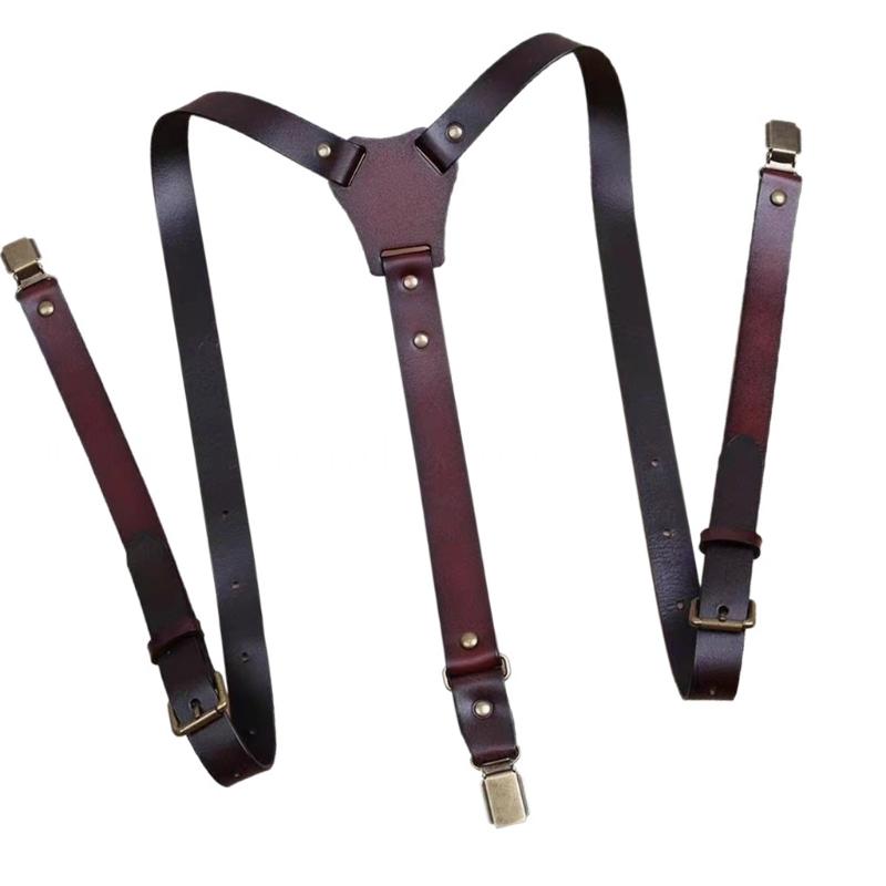 39BD Alças suspensas couro PU  - Men'S Formal Wear With Suspenders avaliação e preço
