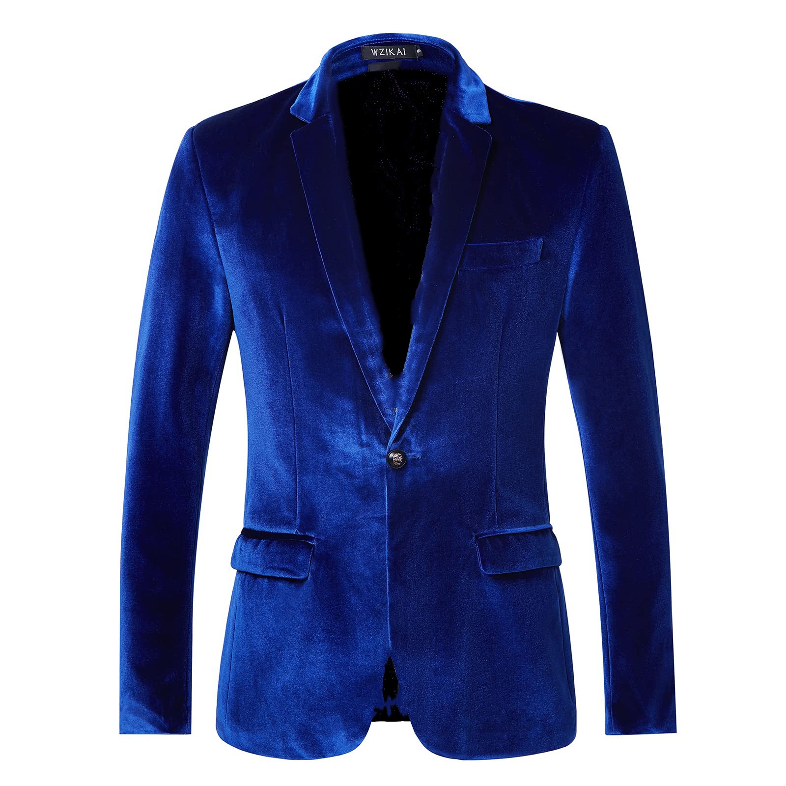 Blazer Slim Fit de Veludo Masc - Men Formal Wear Blue avaliação e preço