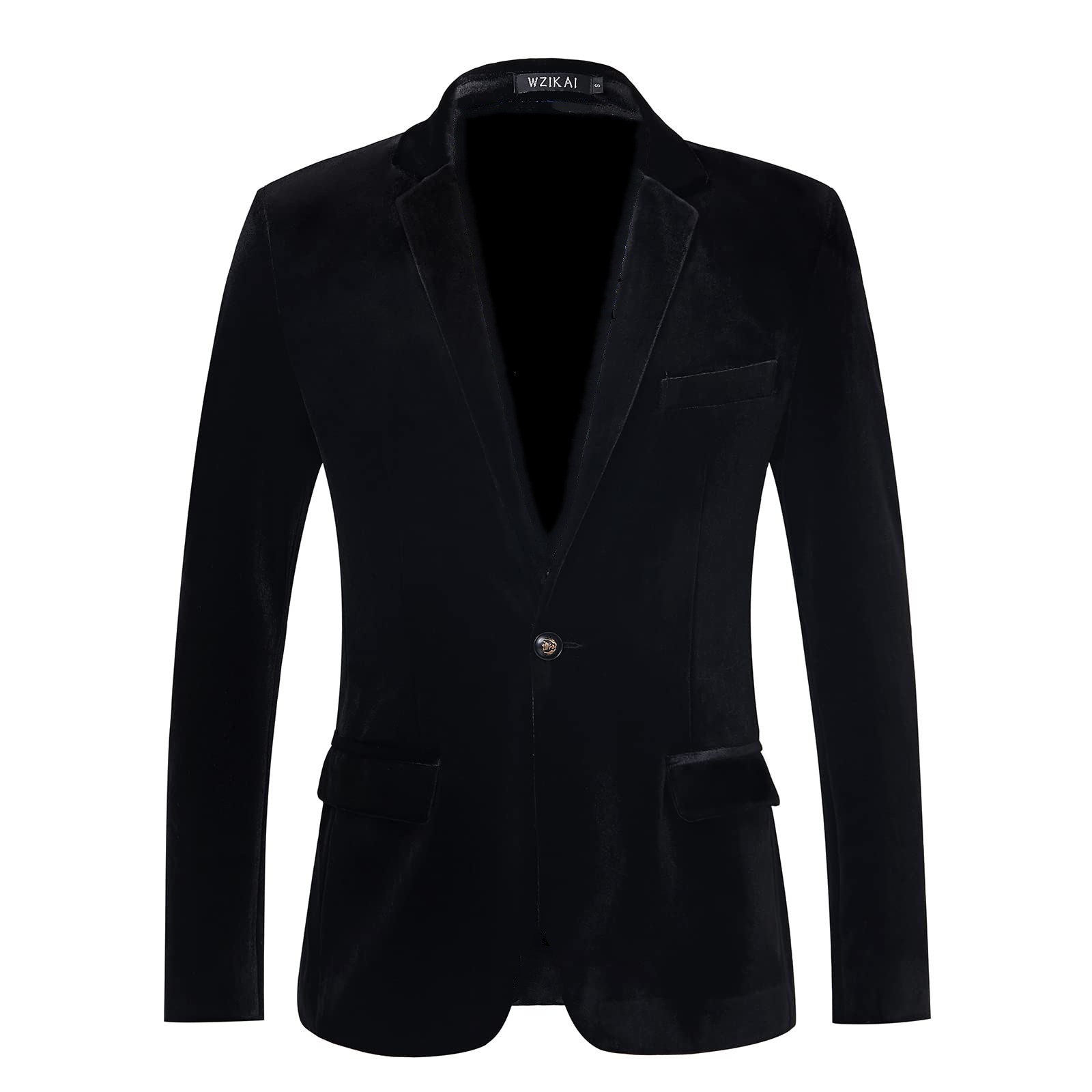 Blazer Slim Fit de Veludo Masc - Men Formal Wear Blue avaliação e preço