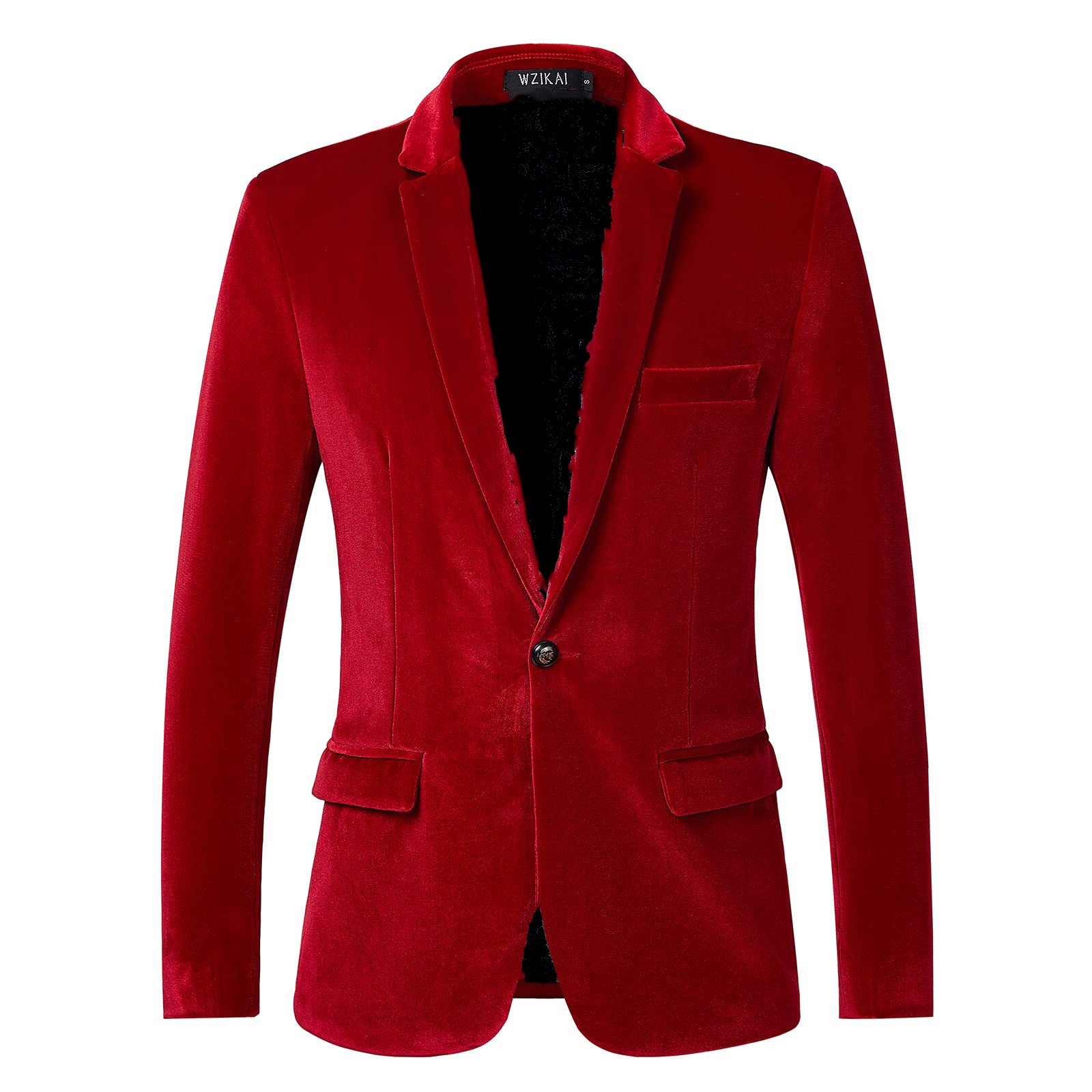Blazer Slim Fit de Veludo Masc - Men Formal Wear Blue avaliação e preço