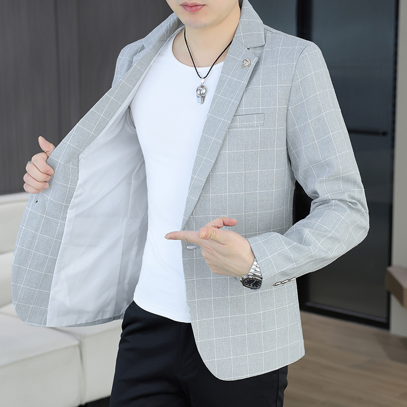 Blazer ao ar livre masculino c - Korean Men Formal Wear avaliação e preço