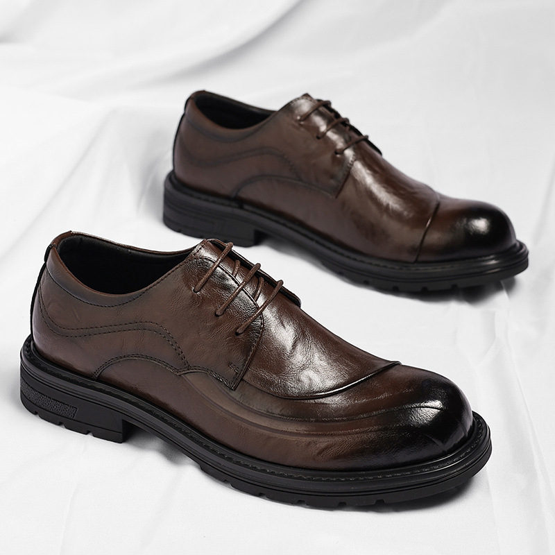 Sapatos de Couro Genuíno Marro - Men'S Formal Wear In Wedding avaliação e preço