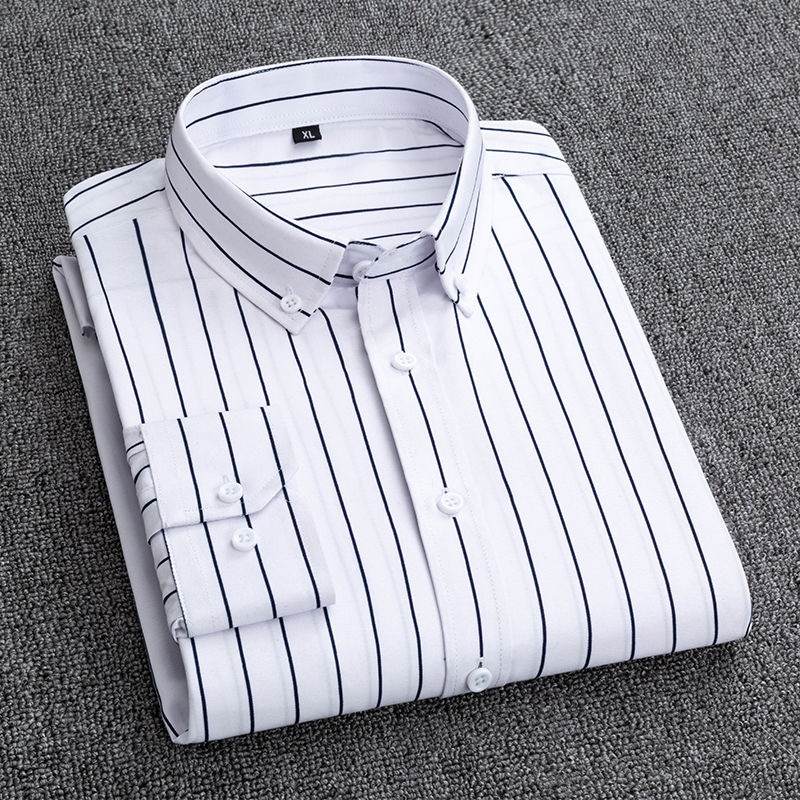 Camisa xadrez xadrez de manga  - Korean Men Formal Wear avaliação e preço