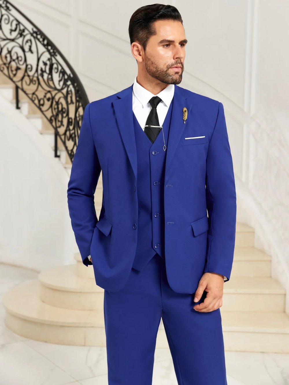 Novo Terno Masculino Azul Slim - Men Formal Wear Blue avaliação e preço