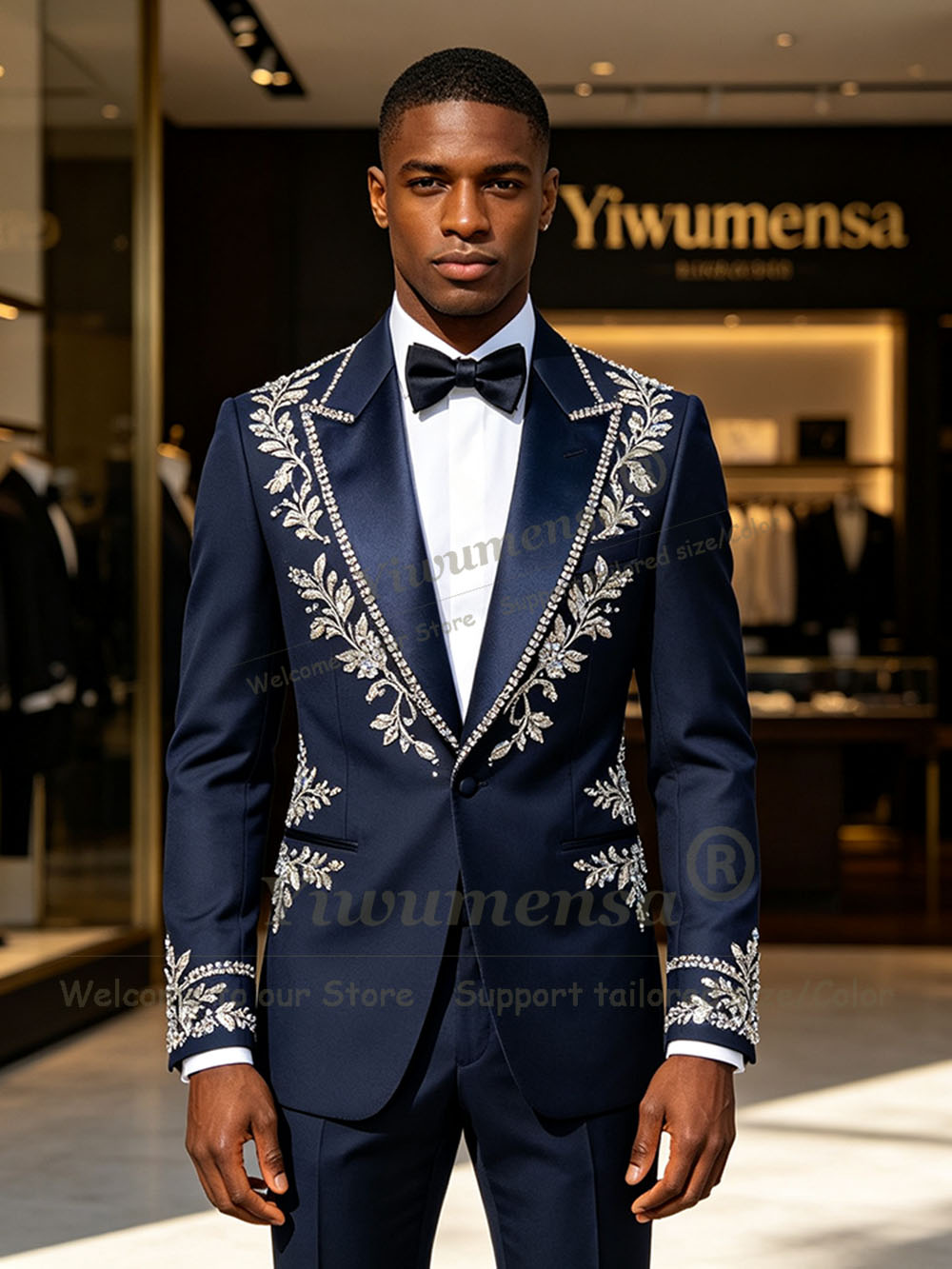 Elegantes ternos azul marinho  - Men Formal Wear Blue avaliação e preço