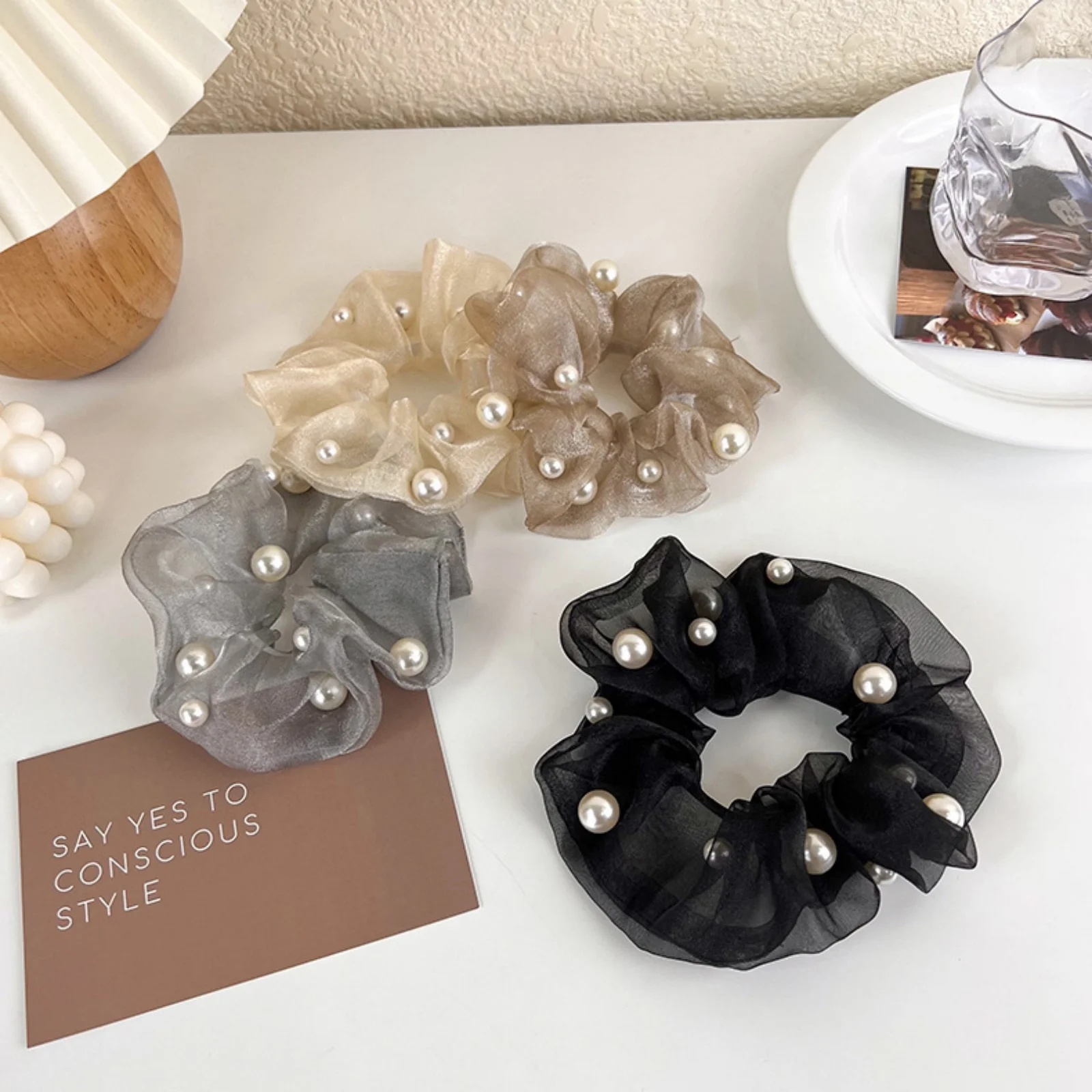 1PC Scrunchies Elegantes de Or - Tie Bar Clip avaliação e preço