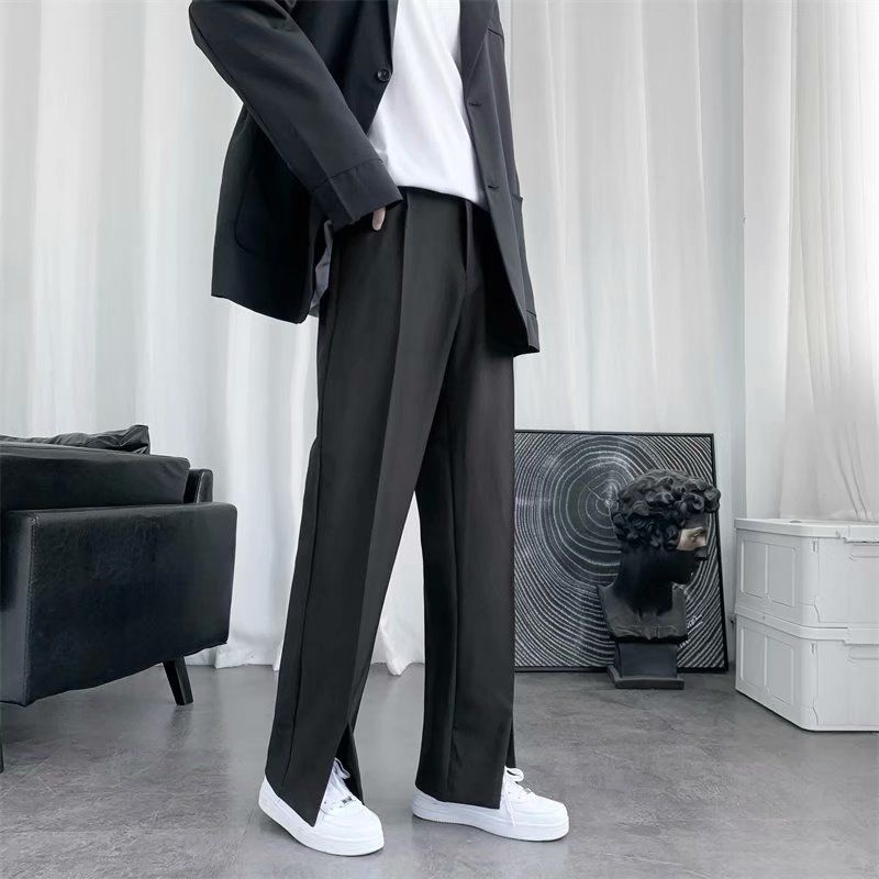 Calça masculina coreana solta  - Korean Men Formal Wear avaliação e preço