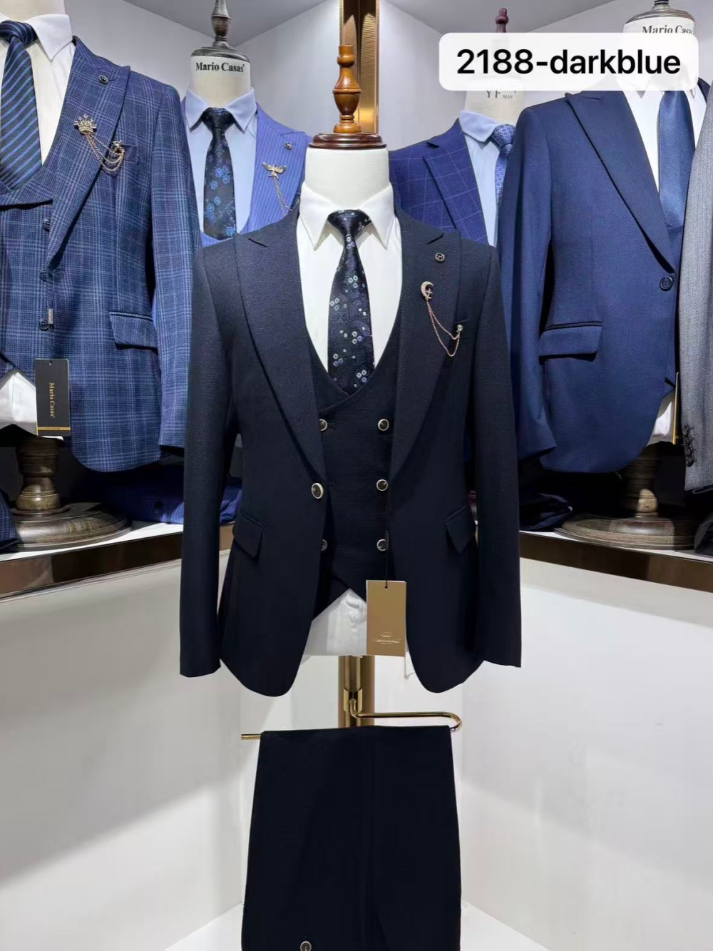 Conjunto de Terno Formal Mascu - Men Formal Wear Blue avaliação e preço