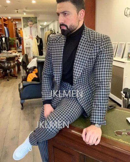 Houndstooth ternos masculinos  - Men'S Formal Wear In Wedding avaliação e preço