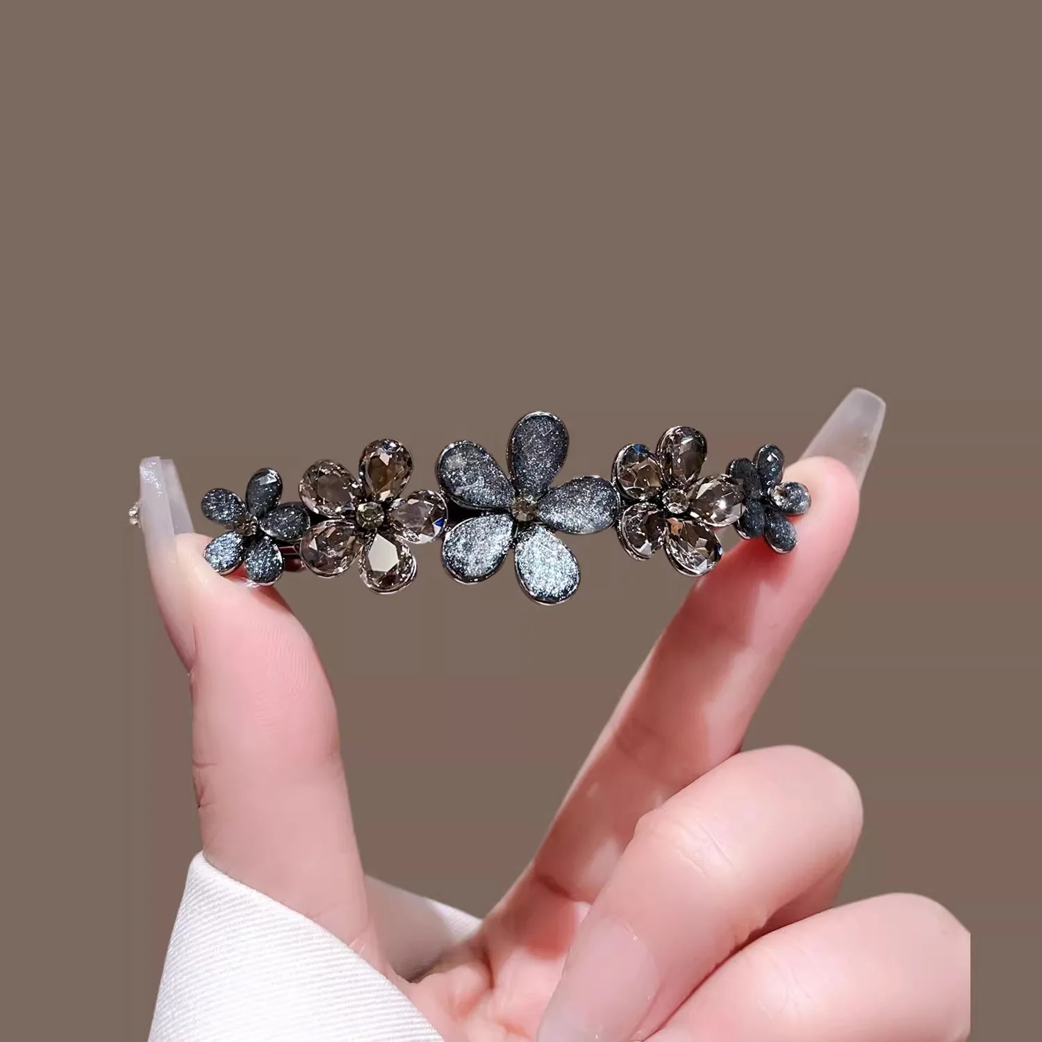Elegante flor de cristal hairp - Tie Bar Clip avaliação e preço