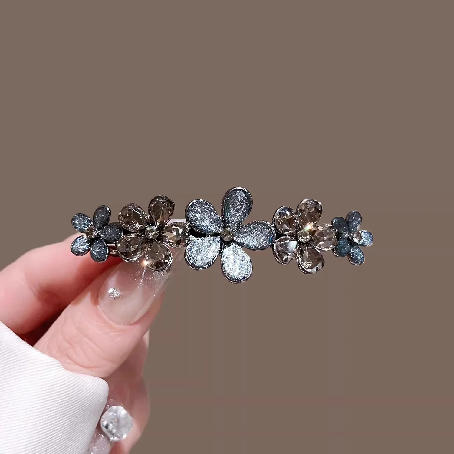 Elegante flor de cristal hairp - Tie Bar Clip avaliação e preço