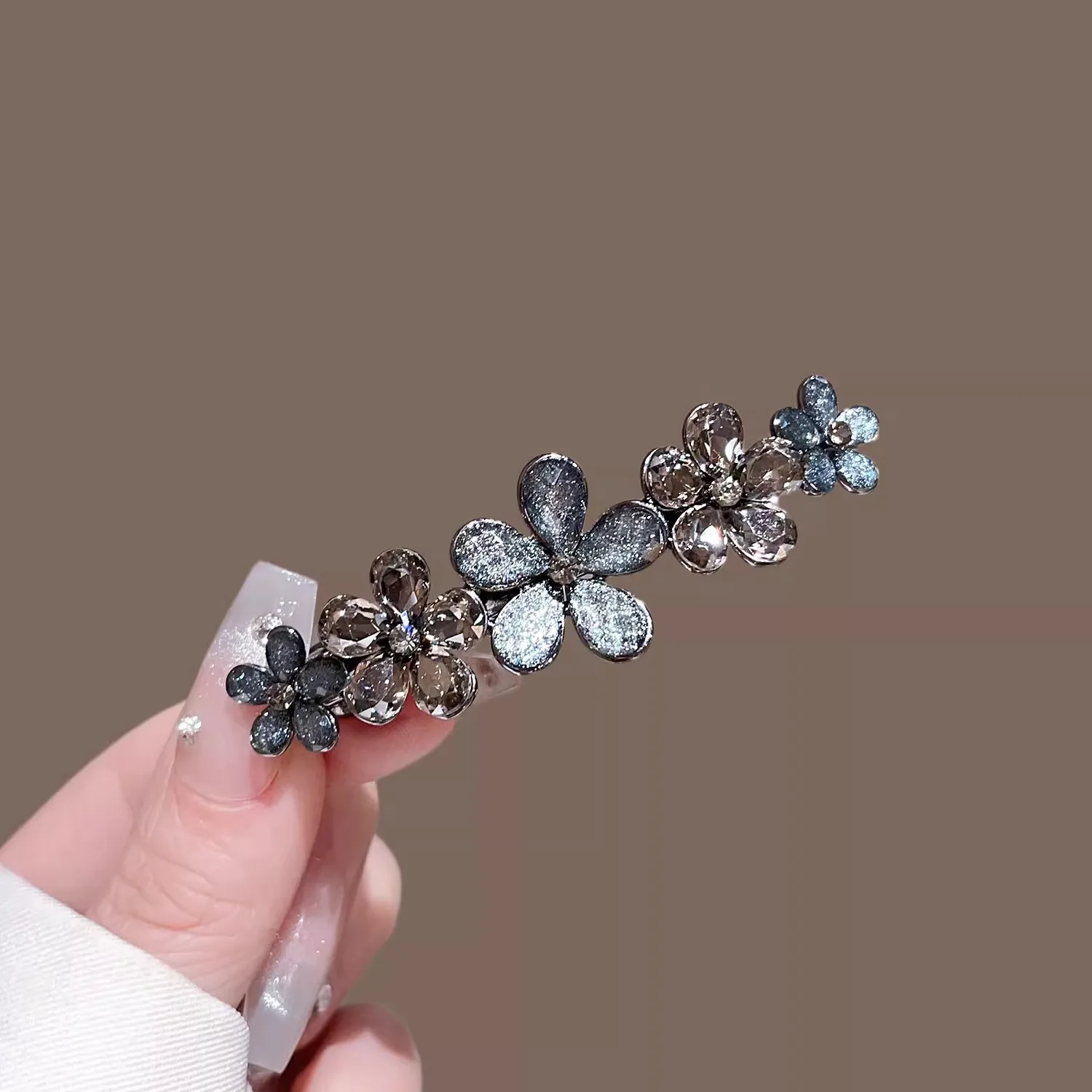 Elegante flor de cristal hairp - Tie Bar Clip avaliação e preço