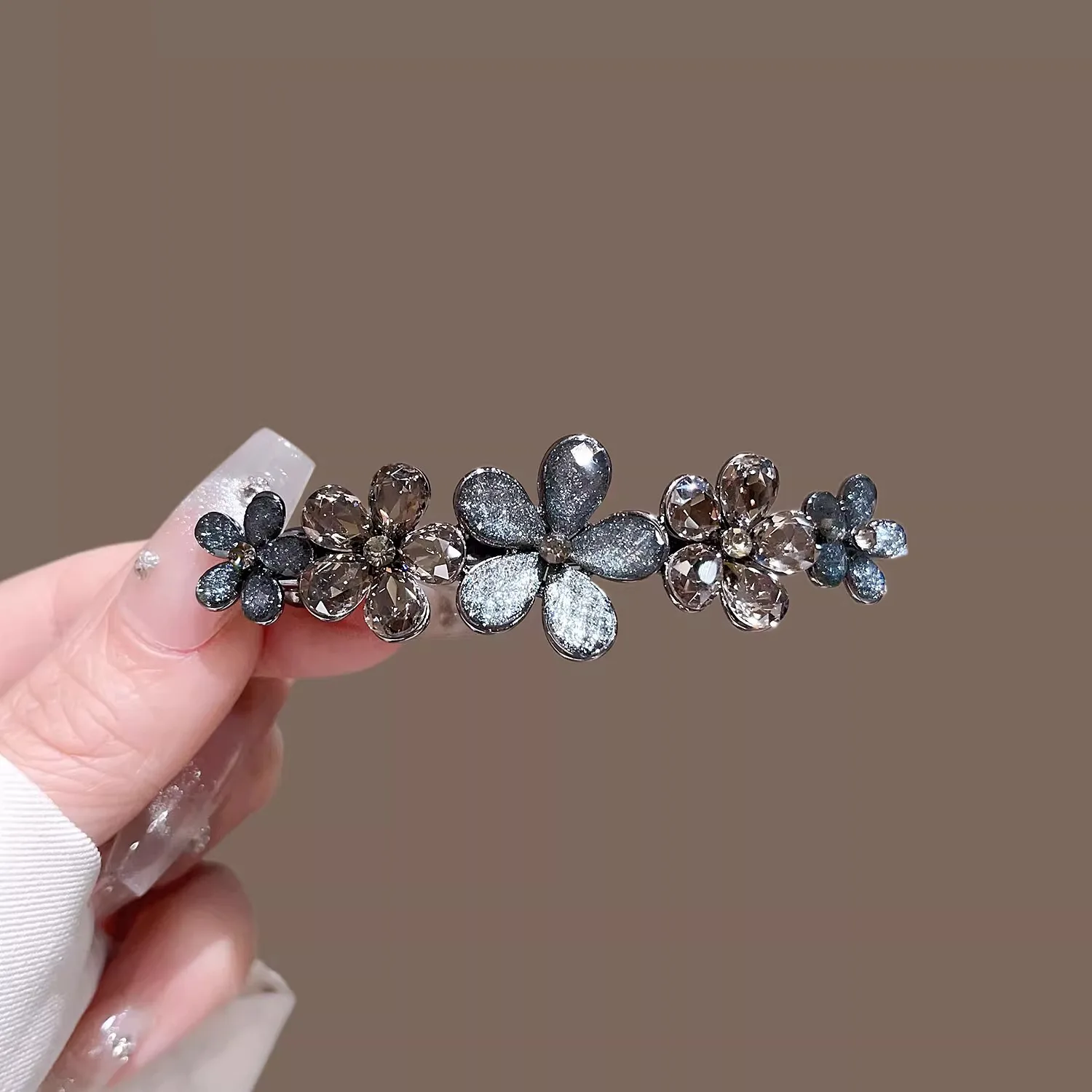 Elegante flor de cristal hairp - Tie Bar Clip avaliação e preço