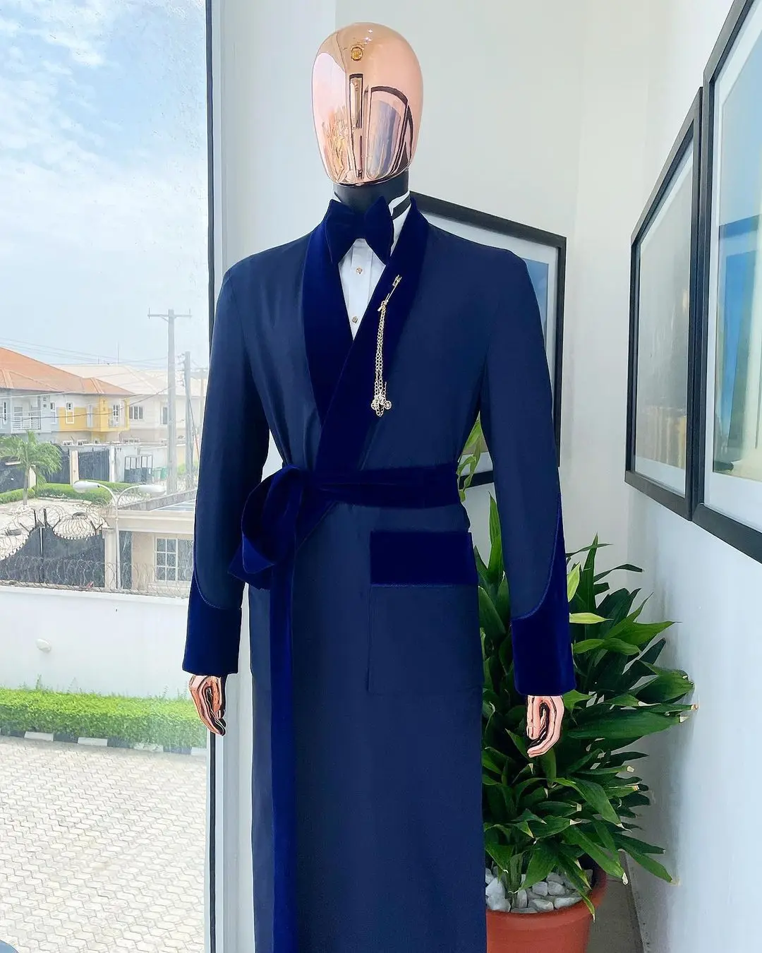 Terno masculino azul real feit - Men Formal Wear Blue avaliação e preço